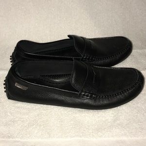 Cole Haan Black Grant Canoe Penny Loafers Size 12
